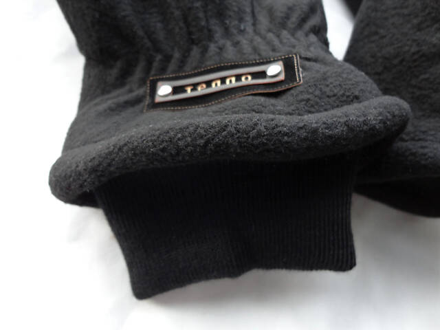 Мужские флисовые перчатки Thinsulate черные с манжетом - Фото 3