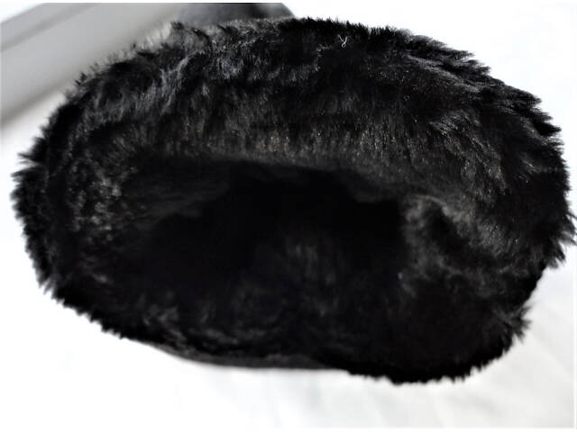 Мужские флисовые перчатки Thinsulate черные с манжетом - Фото 4