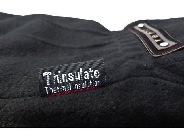 Мужские флисовые перчатки Thinsulate черные с манжетом - Фото 6