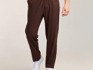 Мужские льняные брюки свободного кроя шоколадные Pobedov Chill M