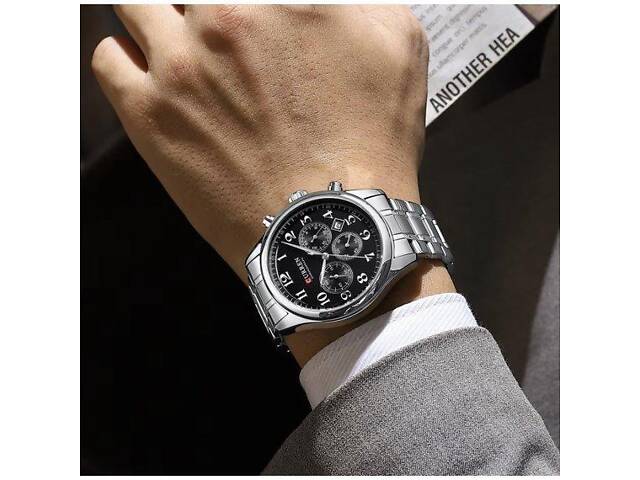 Мужские наручные часы Curren Partner (Серебристые) - Фото 3