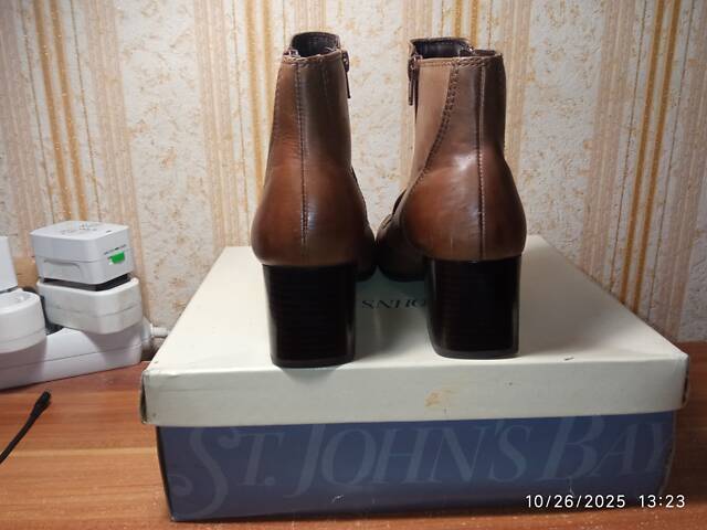 Эксклюзивные Новые Кожаные Полуботинки / Ankle Boots St. John's Bay Размер 8M US / 38 - 38,5 UA / 25 см из США - Фото 3