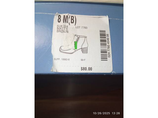 Эксклюзивные Новые Кожаные Полуботинки / Ankle Boots St. John's Bay Размер 8M US / 38 - 38,5 UA / 25 см из США - Фото 8