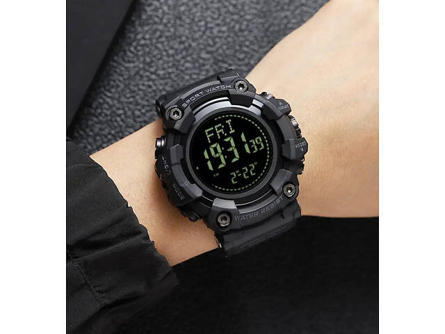 Мужские спортивные часы Skmei 2037 с компасом (Черные) - Фото 7