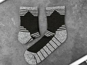 Мужские спортивные носки Pobedov Heat хаки с серыми вставками XL