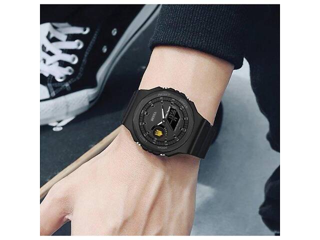 Мужские водостойкие тактические часы Besta Jocker UA (Черные) - Фото 10