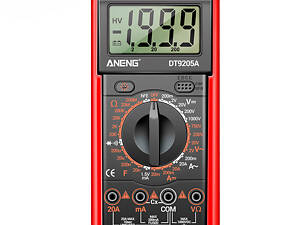 Мультиметр ANENG DT9205A-12, виміру: V, A, R, C, функція hFE