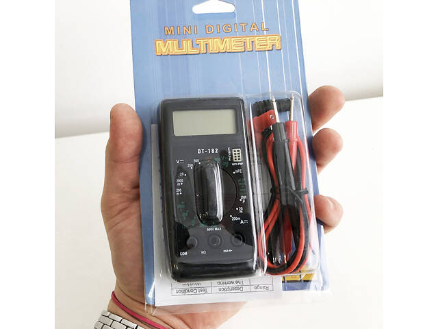 Мультиметр DT-182 (100), мультиметр тестер вольтметр, мультиметр для автомобиля, тестер для электрика - Фото 3