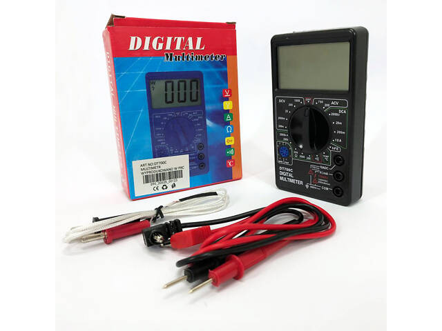 Мультиметр тестер цифровой DT 700C со звуком и термометром, мультиметр для автомобиля, для дома - Фото 8