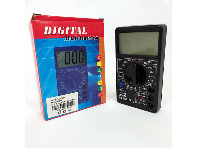 Мультиметр тестер цифровой DT 700C со звуком и термометром, мультиметр для автомобиля, для дома - Фото 9