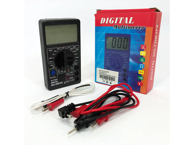 Мультиметр тестер цифровой DT 700C со звуком и термометром, мультиметр для автомобиля, для дома - Фото 10