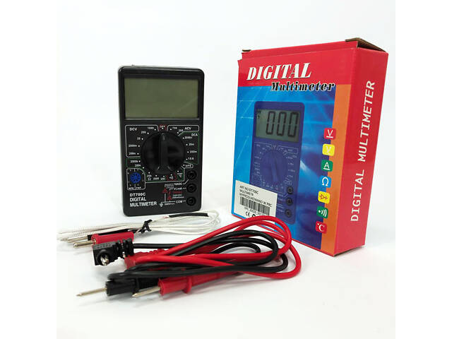 Мультиметр тестер цифровой DT 700C со звуком и термометром, мультиметр для автомобиля, для дома - Фото 11