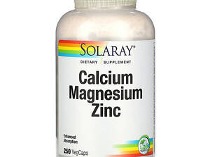 Мультиминеральный комплекс Solaray Calcium Magnesium Zinc 250 Veg Caps SOR04561