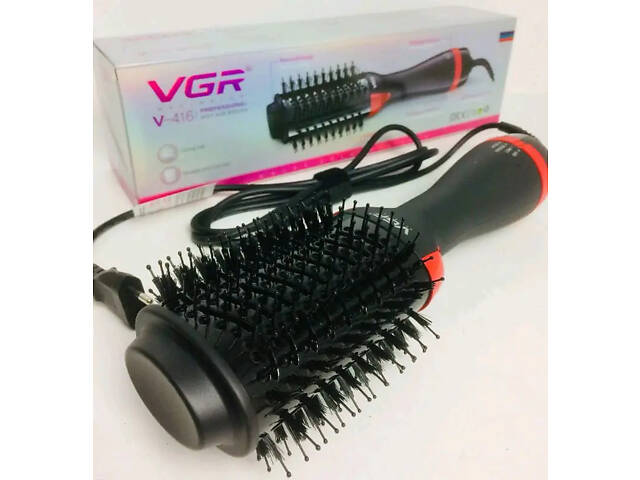 Мультистайлер для укладки волос фен/щетка/расческа VGR V416 1000W Черный (1823588022) - Фото 2