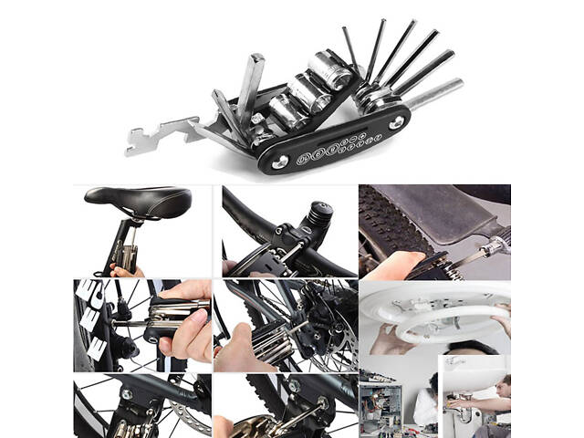 Мультитул велосипедный набор инструмента 16 в 1 Kemey №1253 - Фото 3