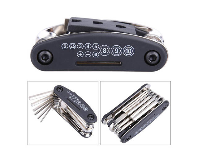 Мультитул велосипедный набор инструмента 16 в 1 Kemey №1253 - Фото 4