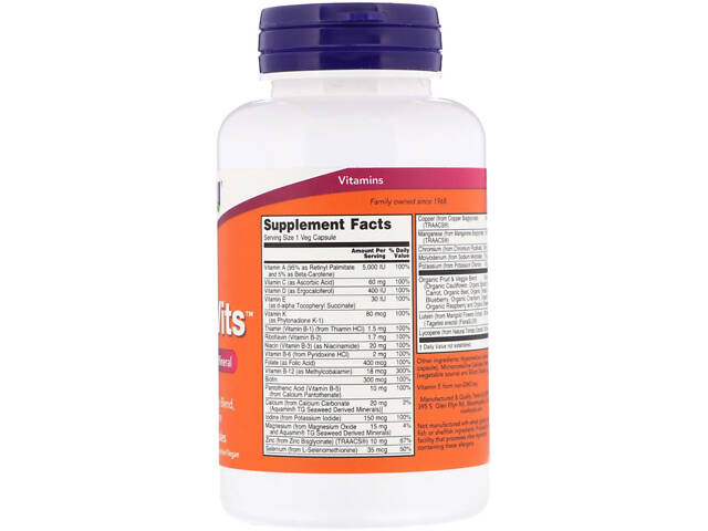 Мультивітаміни, Daily Vits, Multi Vitamin & Mineral, Now Foods, 120 капсул - Фото 2
