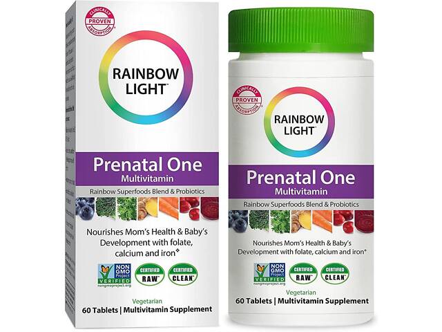 Мультивитамины для беременных, Prenatal One, Rainbow Light, 60 таблеток - Фото 1
