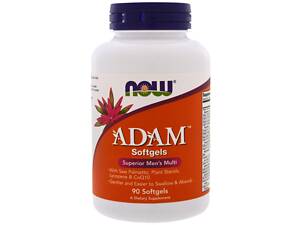 Мультивітаміни для чоловіків, Adam, Men's Multi, Now Foods, комплекс Адам, 90 гелевих капсул