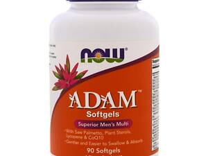 Мультивітаміни для чоловіків, Adam, Men's Multi, Now Foods, комплекс Адам, 90 гелевих капсул