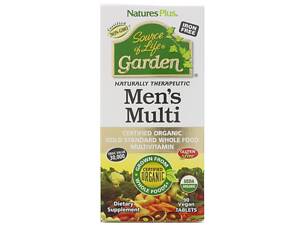 Мультивитамины для мужчин, Men's Multi, Nature's Plus, Source of Life Garden, 90 таблеток