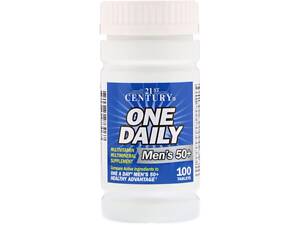 Мультивітаміни для чоловіків One Daily Men's 50+, Multivitamin Multimineral, 100 Tablets