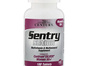 Мультивітаміни та мультимінерали для жінок 50+ 21st Century Sentry Senior 100 таблеток (CEN27542)