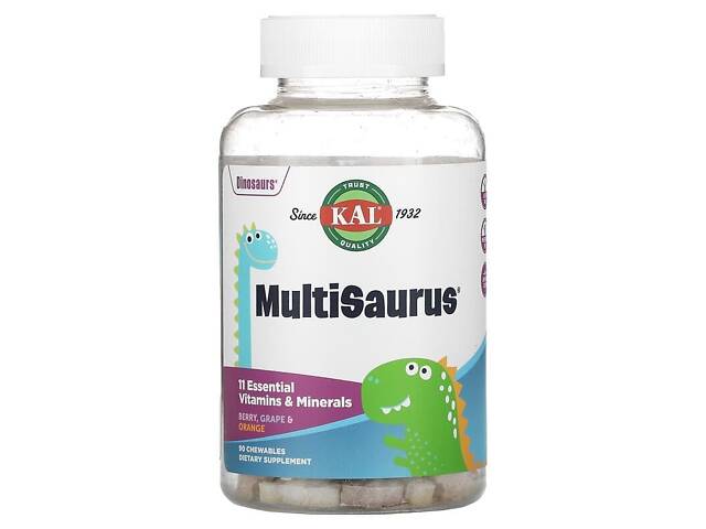 Мультивітаміни KAL MultiSaurus 90 сhewable (1086-2023-10-2154) - Фото 1