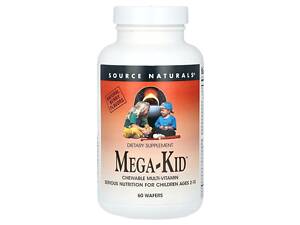 Мультивитамины Source Naturals Mega-Kid™ 60 Wafer (1086-2023-10-2693)