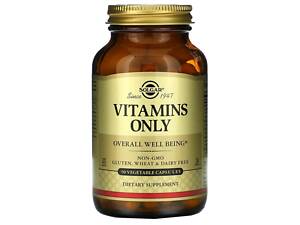 Мультивитамины, Vitamins Only, Solgar, 90 вегетарианских капсул