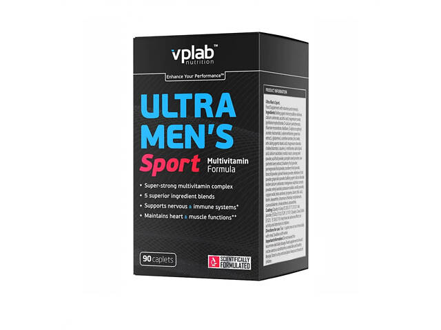 Мультивітаміни VPLab Ultra Men's Sport Multivitamin 90 caps (1086-2022-10-0276) - Фото 1