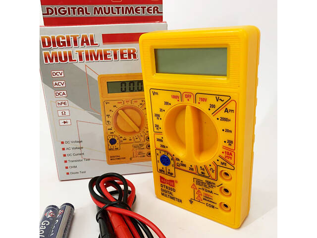 Мультиметр HAOYUE DT830D yellow - Фото 4