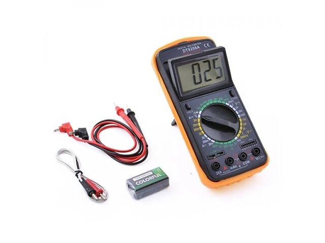 Мультиметр цифровий Digital DT-9208A універсальний, мультиметр для дому, гарний мультиметр - Фото 3