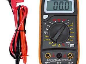 Мультиметр цифровий HAOYUE MAS830 батарейка 9V, 2 щупи, з продзвонюванням і тестом транзисторів