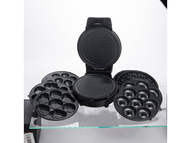 Мультипекар Sokany SK-08105 5 в 1 600 Вт з антипригарними панелями: для вафель, коржів, пончиків, горішків, фігурного печива - Фото 6