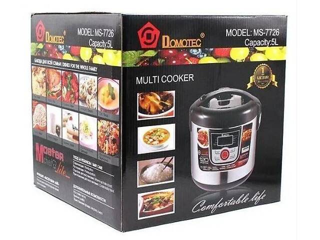 Мультиварка Domotec MS-7726 5 л, 12 режимів приготування - Фото 3