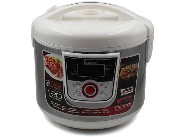 Мультиварка Domotec MS-7727 5 л 900 Вт, 12 режимів, Мультиварка електрична кухонна з чашею - Фото 4