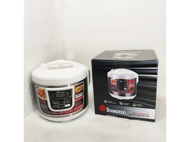 Мультиварка Domotec MS-7727 5 л 900 Вт, 12 режимів, Мультиварка електрична кухонна з чашею - Фото 3