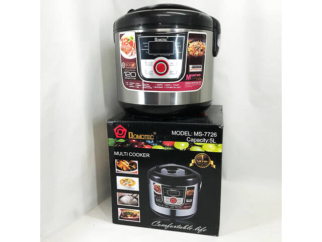 Мультиварка електрична пароварка рисоварка Domotec MS-7726 5л/12 програм Майстер Шеф 1500 Вт - Фото 8