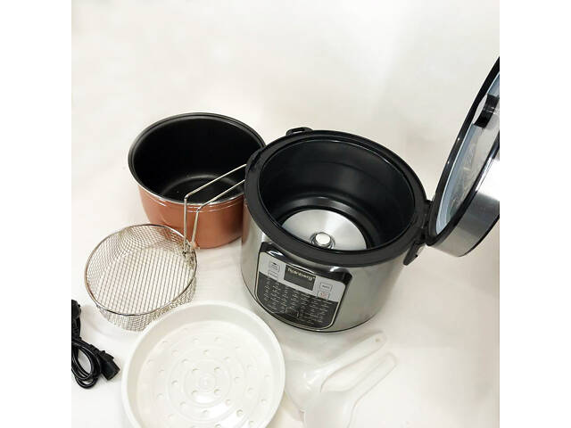 Мультиварка пароварка Rainberg RB-6209 45 програм 6л 1000W, Сенсорна мультиварка рисоварка - Фото 13