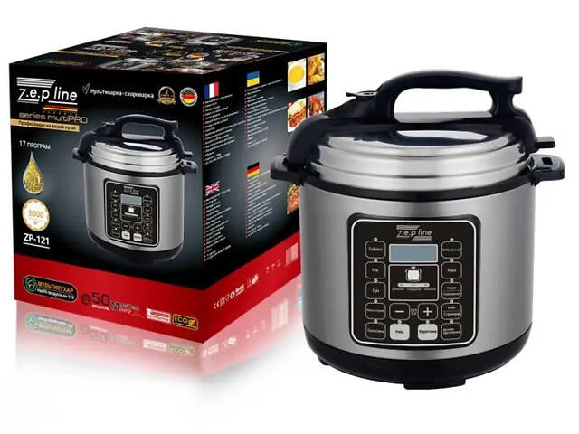 Мультиварка — скороварка Zepline ZP-121 3000W 17 програм об'єм 7 л - Фото 1