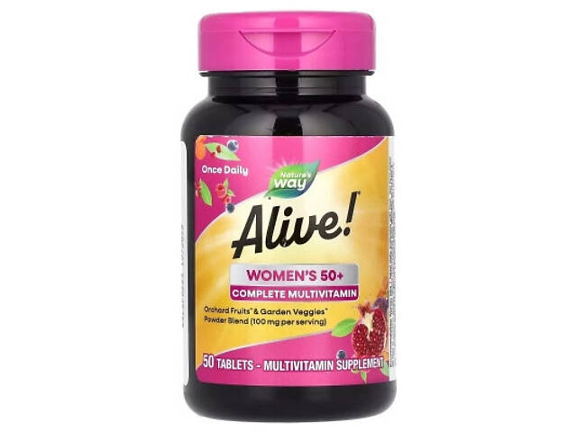 Мультивітамін Nature's Way Мультивітаміни повного комплексу для жінок 50+, Alive! Women (NWY-13662) - Фото 1