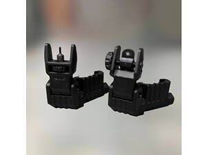 Мушка и целик 45°, DLG Tactical DLG-184, низкие, складные, на Picatinny