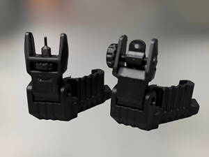 Мушка и целик 45°, DLG Tactical DLG-184, низкие, складные, на Picatinny