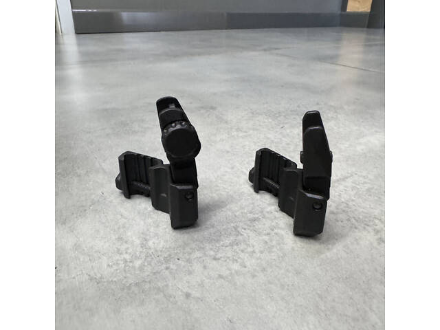 Мушка и целик 45°, DLG Tactical DLG-185, высокие, складные, на Picatinny - Фото 2