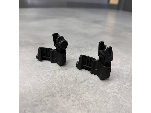 Мушка и целик 45°, DLG Tactical DLG-184, низкие, складные, на Picatinny - Фото 2