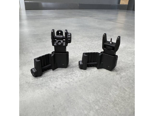 Мушка и целик 45°, DLG Tactical DLG-185, высокие, складные, на Picatinny - Фото 3