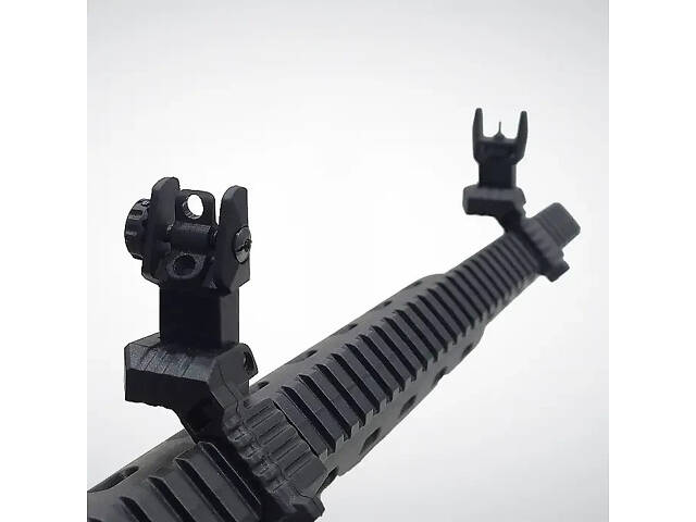 Мушка и целик 45°, DLG Tactical DLG-185, высокие, складные, на Picatinny - Фото 8