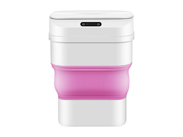 Мусорное ведро автоматическое складное с сенсорной крышкой от 8 л до 17.5 л Розовый - Фото 1