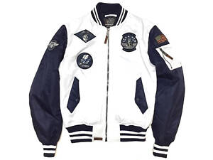 Бомбер Top Gun MA-1 Block Bomber Jacket (бело-синий)